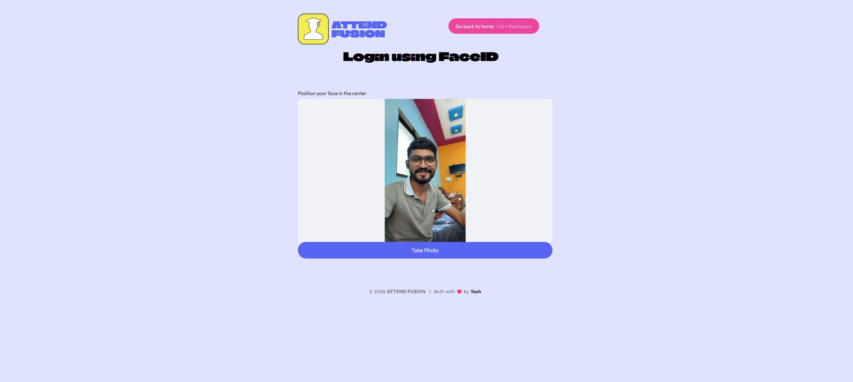 Facial Authentication Interface