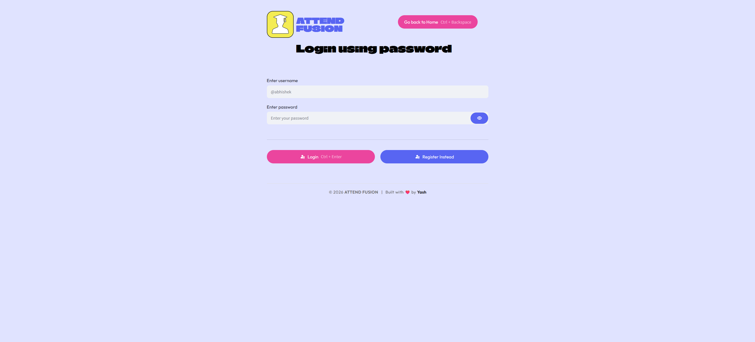 Secure Login Interface
