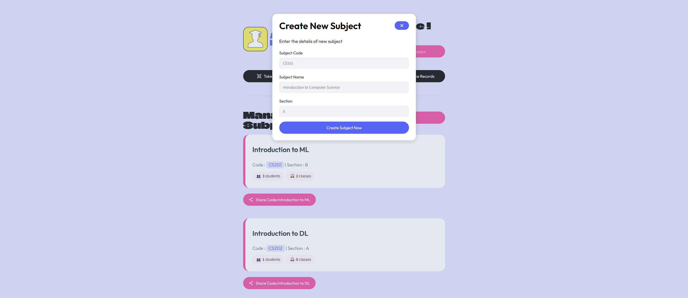 Course Creation Modal